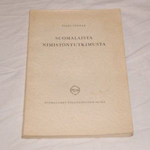 Viljo Nissilä Suomalaista nimistöntutkimusta